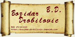 Božidar Drobilović vizit kartica